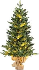 COSTWAY Liten Belysningsjulgran 90 cm