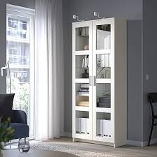 IKEA BRIMNES Vit Glasdörrskåp 80x190 cm