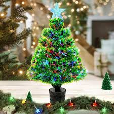 Upplyst Mini Julgran i Fiberoptik